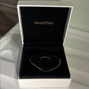 Pandora wishbone sterling bracelet and ring set